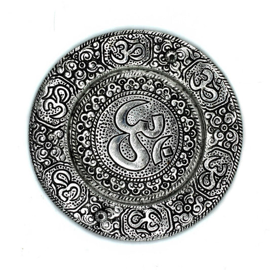 Om Rund Räucherstäbchenhalter aus poliertem Aluminium 11cm