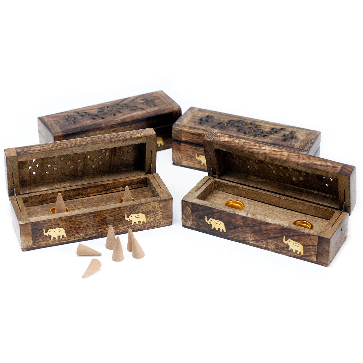 Räucher Räucherkegel Räucherbox 6" Mangoholz