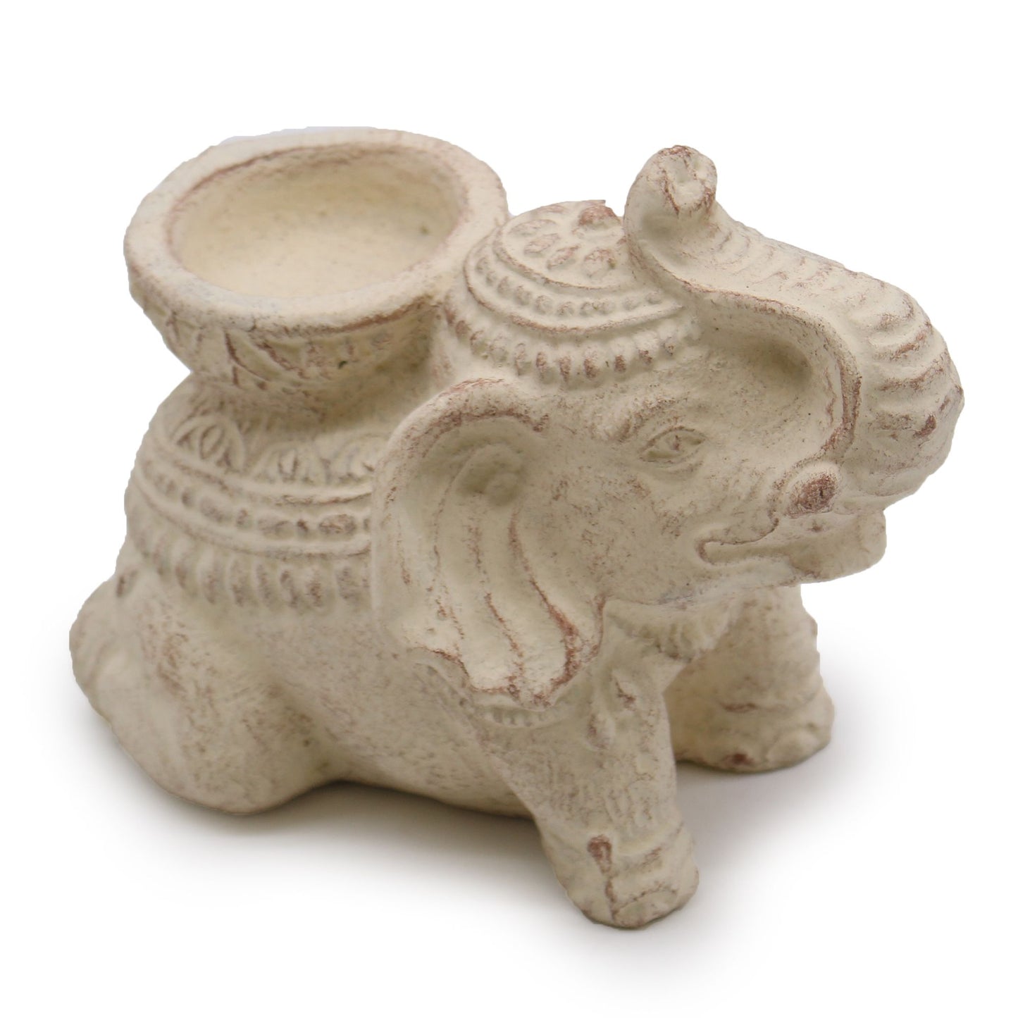 Elefant Räucher und Kerzenhalter (creme)