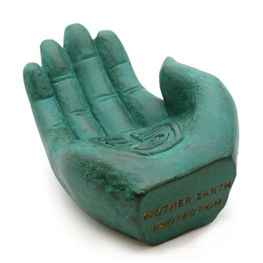 Hand Räuchergefäß Erdschutz (grün)