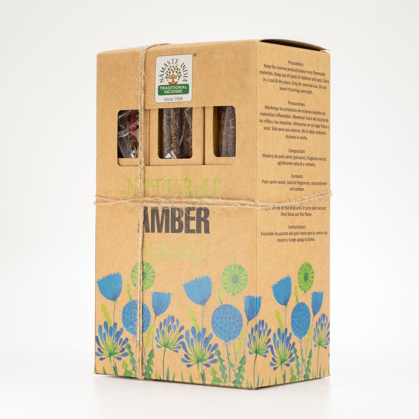 Natürliche botanische Masala Räucherstäbchen Amber, Produktansicht 6