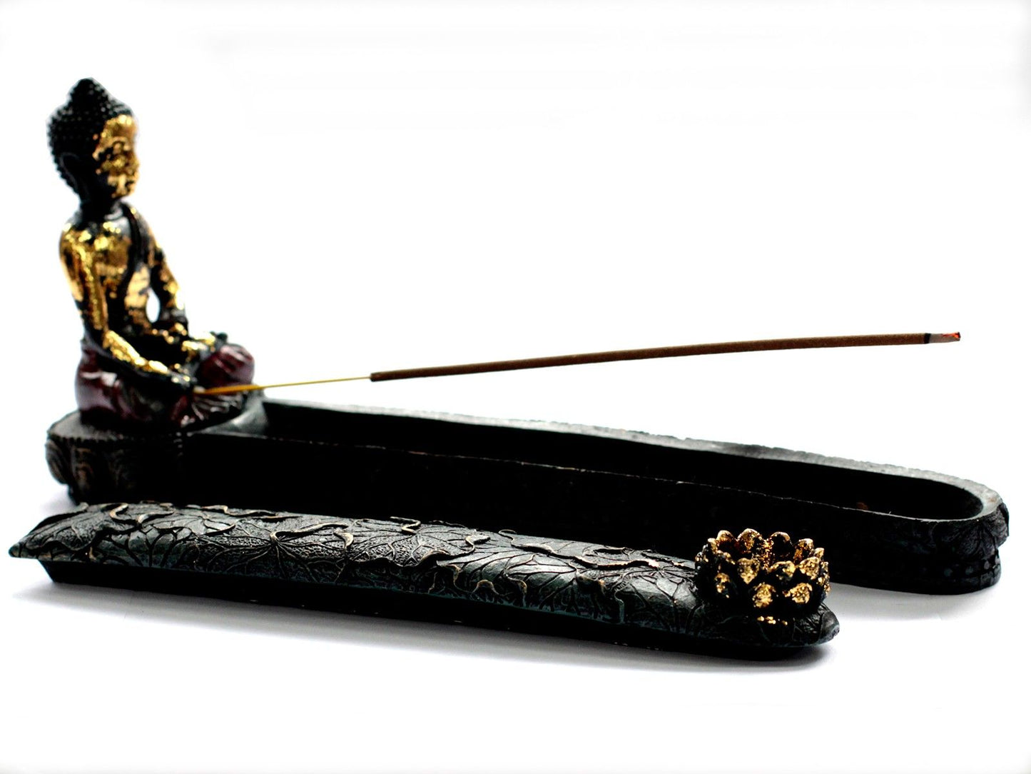 Antik Buddha Räuchergefäß mit Aufbewahrungsbox