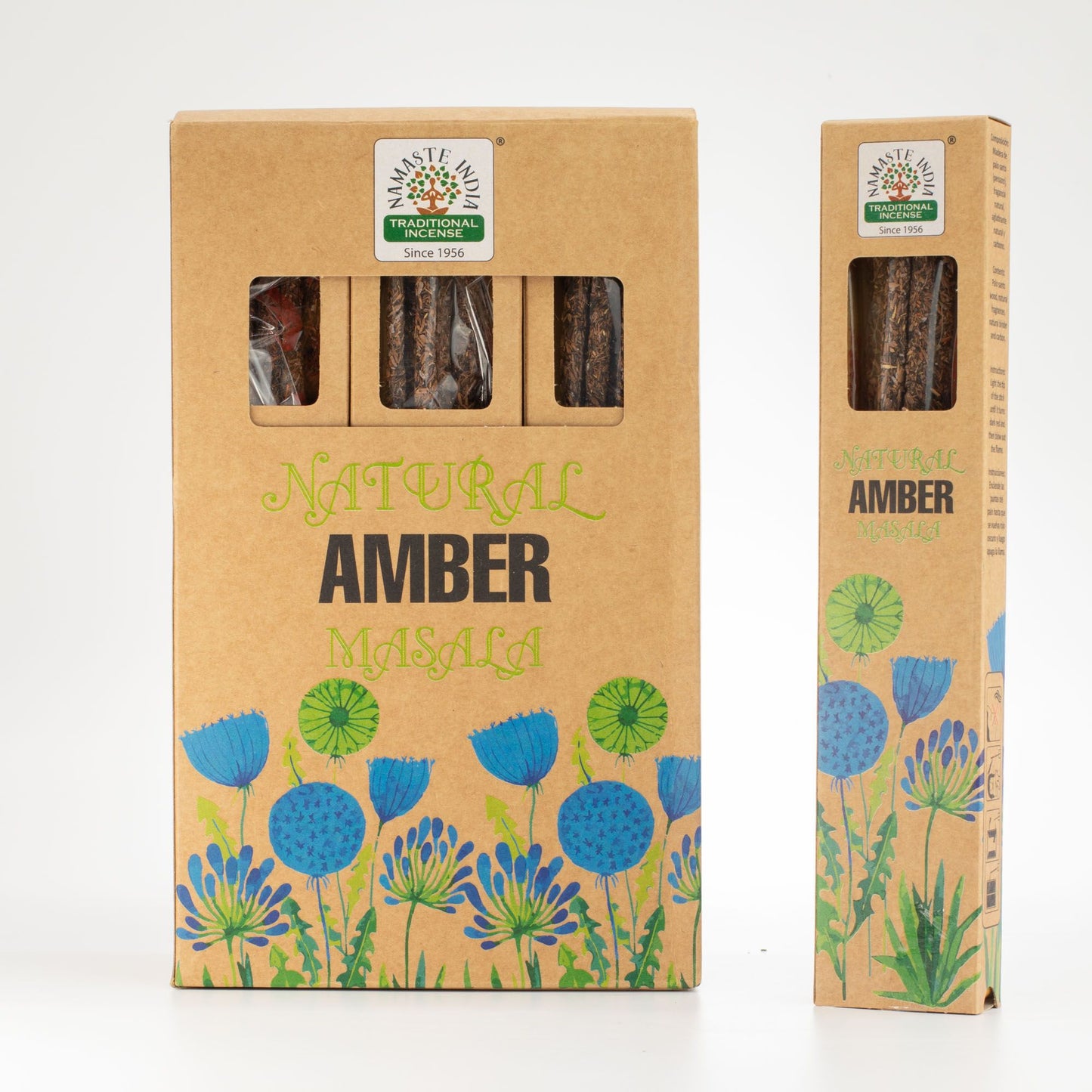 Natürliche botanische Masala Räucherstäbchen Amber, Produktansicht 1