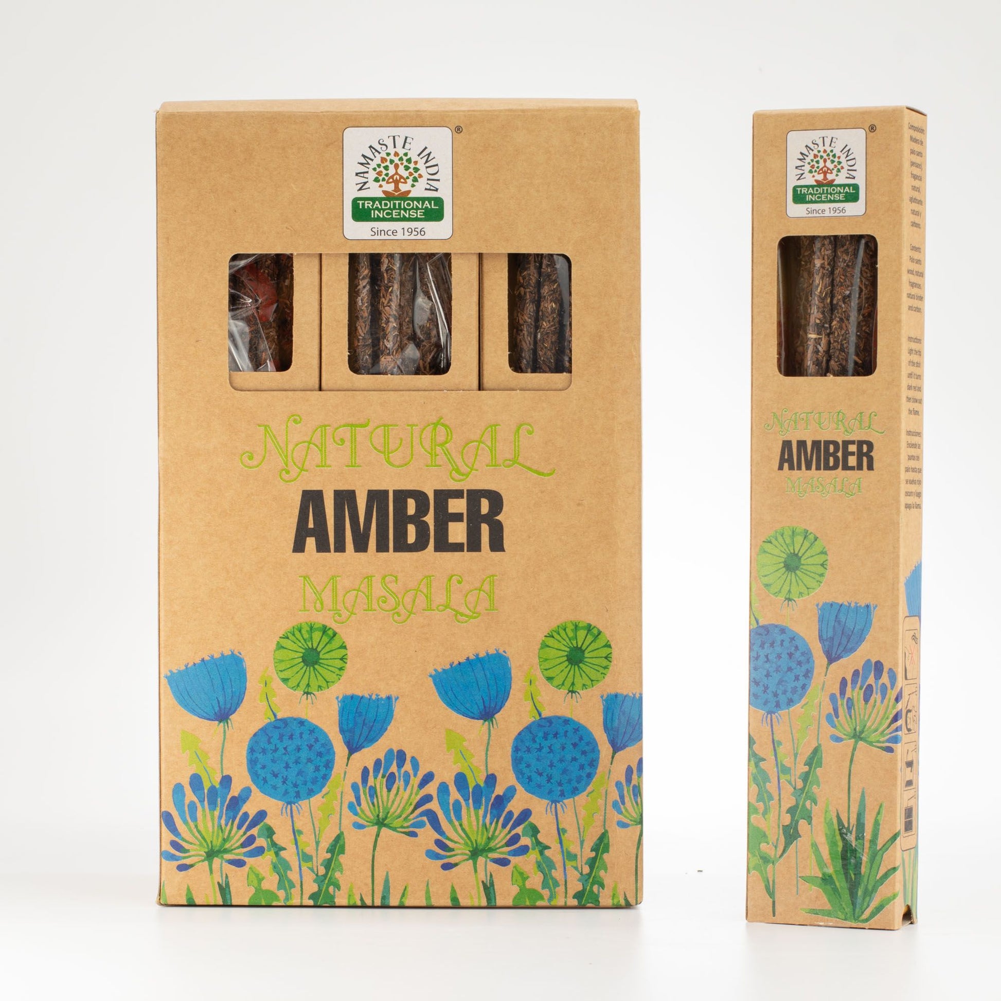 Natürliche botanische Masala Räucherstäbchen Amber, Produktansicht 1