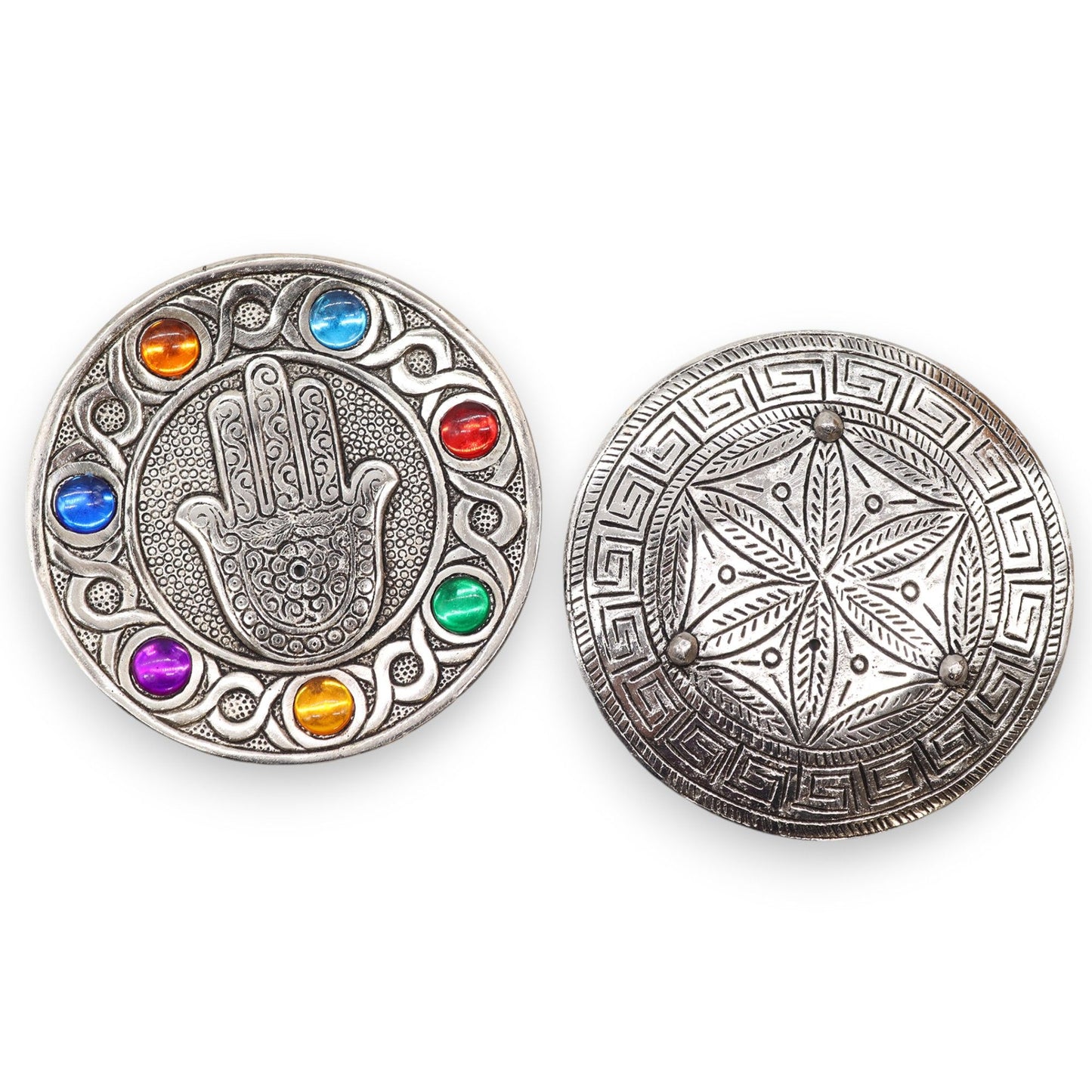 Sieben Chakra Hamsa Räucherhalter 11.5cm