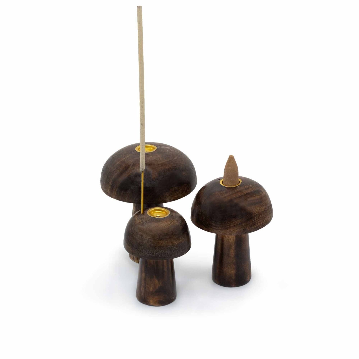 3er Set Räucher Räucherkegel Pilze (10cm 9cm 8cm)