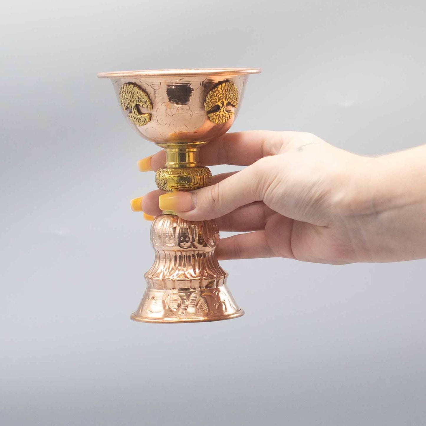 Kupfer Ritualkelch mit Lebensbaum 10x15cm