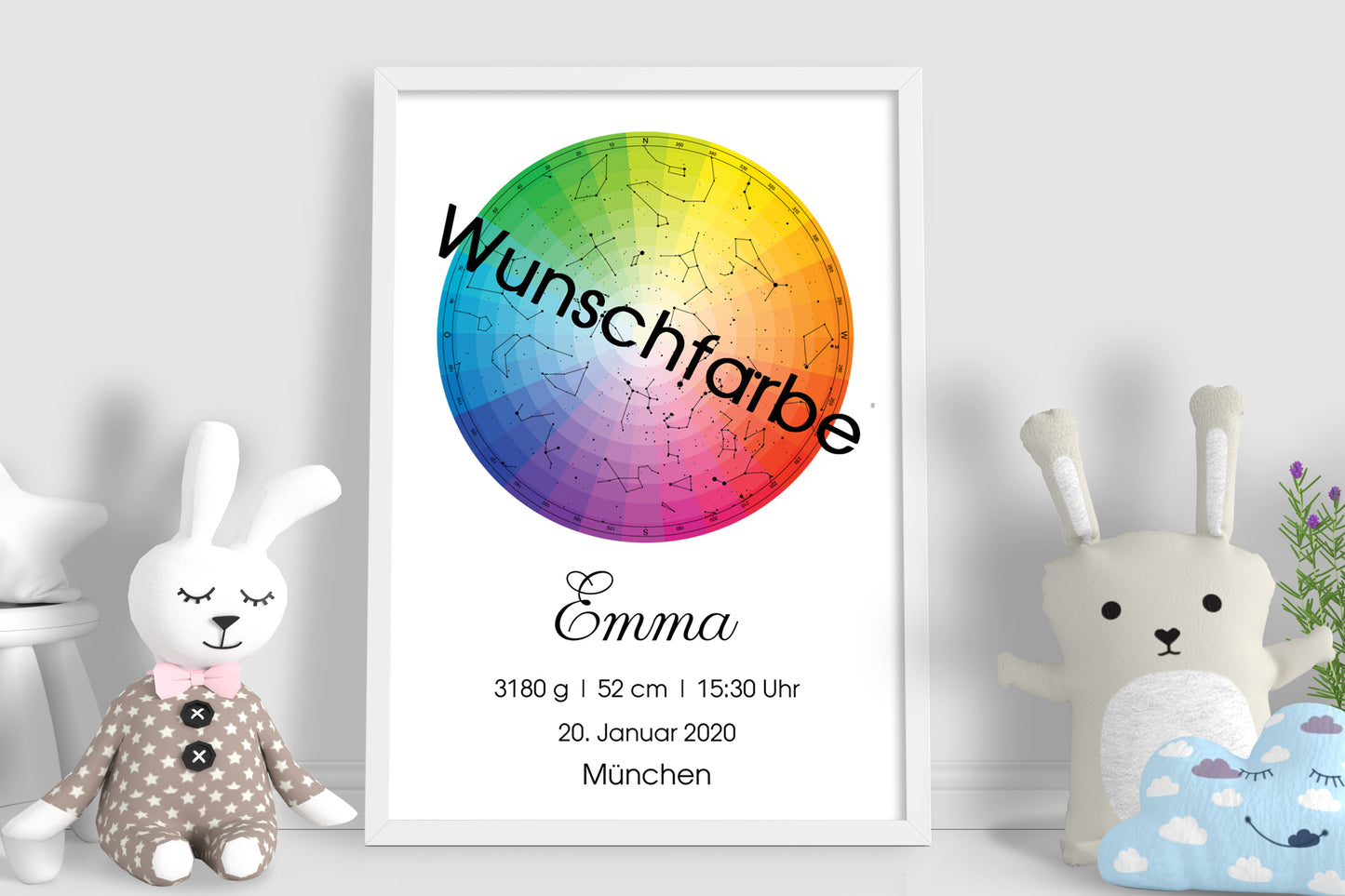 Sternenkarte Poster Sternenhimmel personalisiert