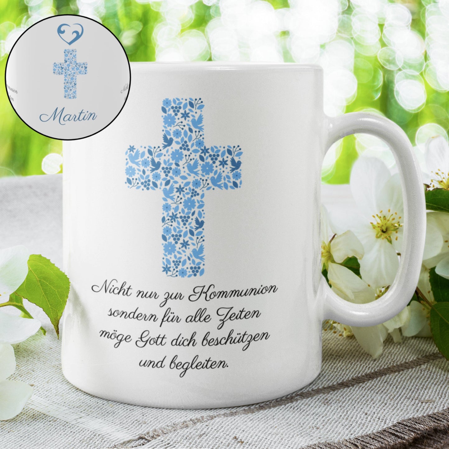 Kommunionsgeschenk Tasse mit Name für Mädchen Junge