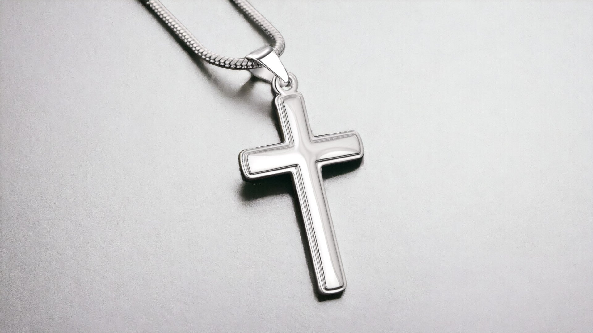 Video laden: personalisierter Silber kreuz halskette für Taufe Kommunion oder Konfirmation