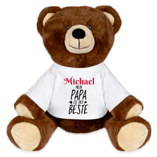 Personalisiertes Kuscheltier Stofftier Bär - weiß