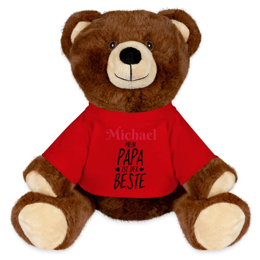Personalisiertes Kuscheltier Stofftier Bär - Rot