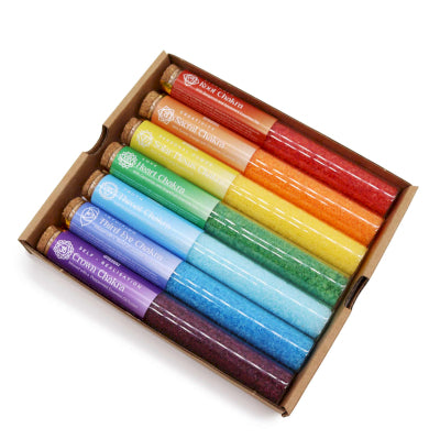 Chakra Badesalz Geschenkset mit 7 Sorten