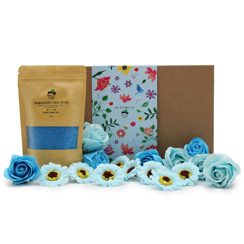 Wild Hare Badesalz und Blüten Geschenkset Tiefenentspannung