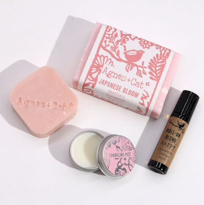 Agnes und Cat Wellness Geschenkset Blütenglück
