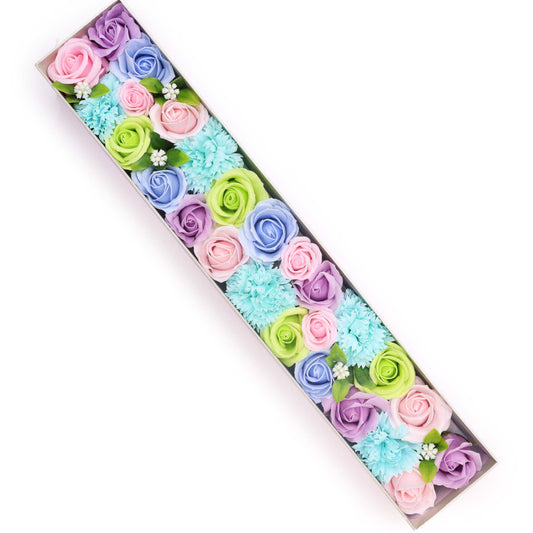 Extralange Seifenblumen Geschenkbox Babyglück Blaus