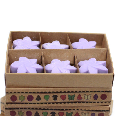 Geschenkset mit 6 Duftwachsen Lavendelfeld