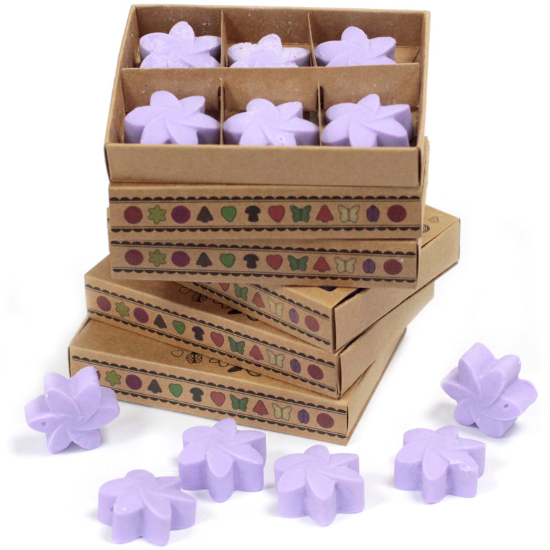 Geschenkset mit 6 Duftwachsen Lavendelfeld