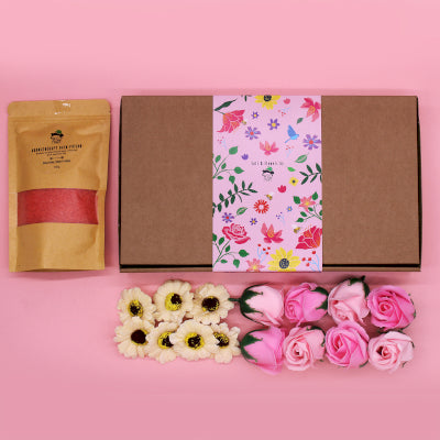 Wild Hare Badesalz und Blüten Geschenkset Leidenschaft