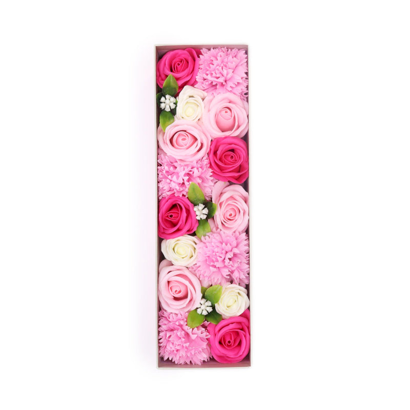 Lange Seifenblumen Geschenkbox Babyglück Rosas
