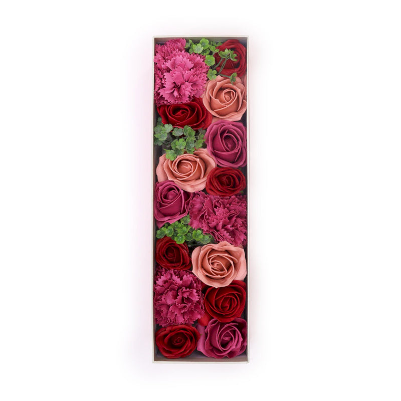 Lange Seifenblumen Geschenkbox Vintage Rosen