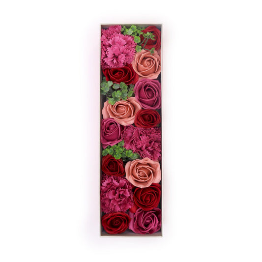 Lange Seifenblumen Geschenkbox Vintage Rosen