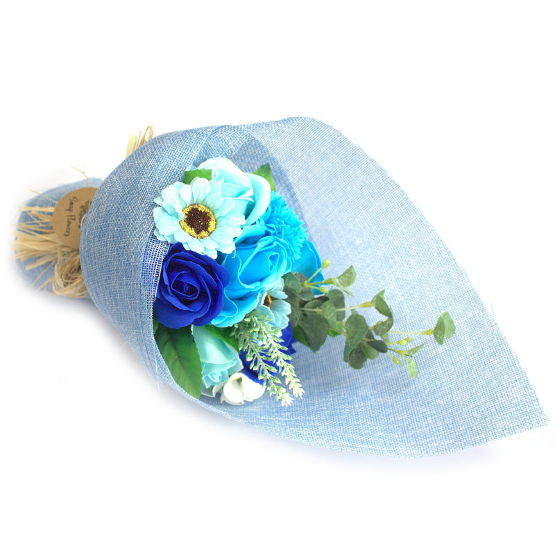 Stehender Seifenblumenstrauß Blau