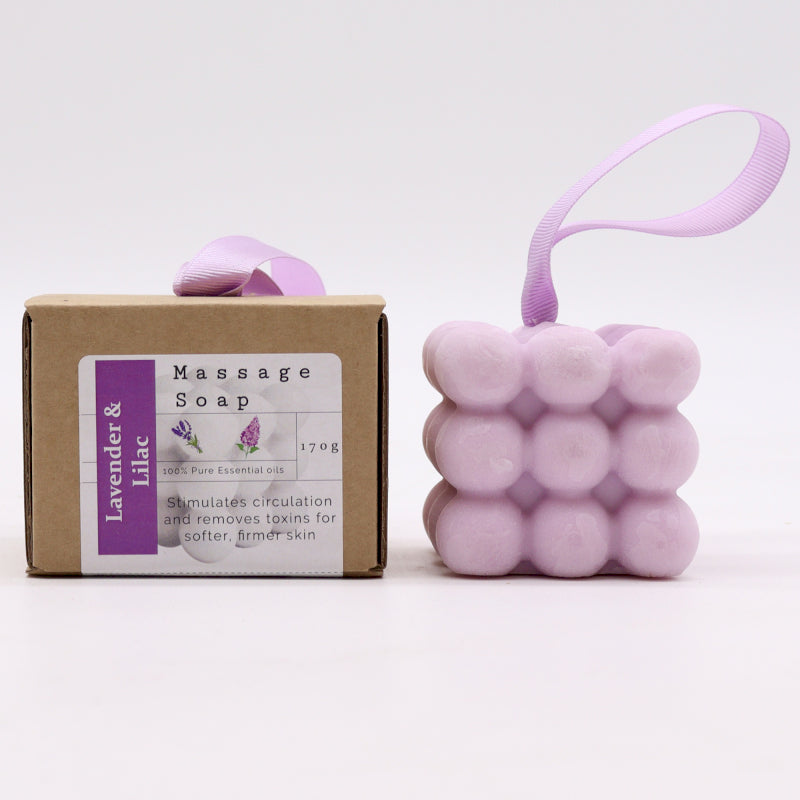 Massage Seife in Geschenkbox Lavendel und Flieder