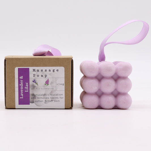 Massage Seife in Geschenkbox Lavendel und Flieder