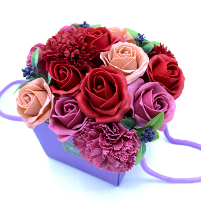 Seifenblumenstrauß Violetter Blumengarten