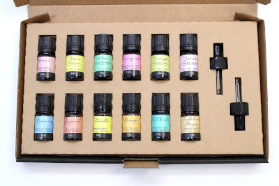Aromatherapie Geschenkset mit 12 ätherischen Ölen