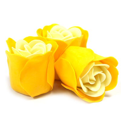 Herz Geschenkbox mit 3 Seifenblumen Frühlingsrosen