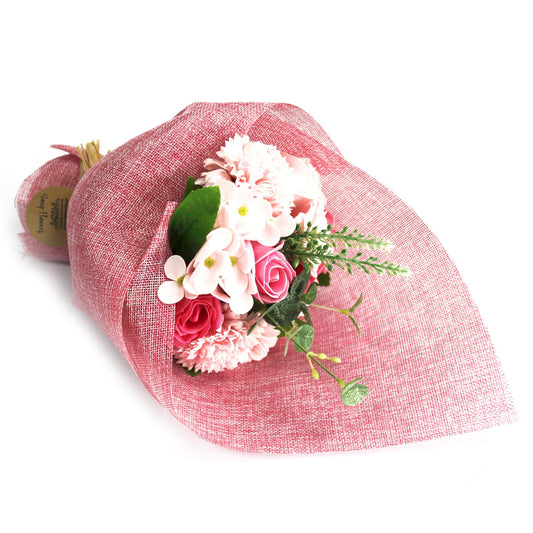 Stehender Seifenblumenstrauß Rosa