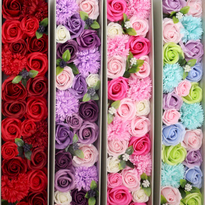 Extralange Seifenblumen Geschenkbox Babyglück Rosas