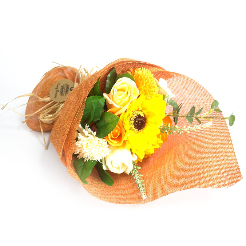 Stehender Seifenblumenstrauß Orange