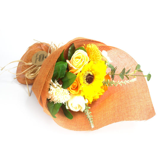 Stehender Seifenblumenstrauß Orange