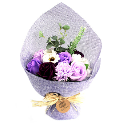 Stehender Seifenblumenstrauß Violett
