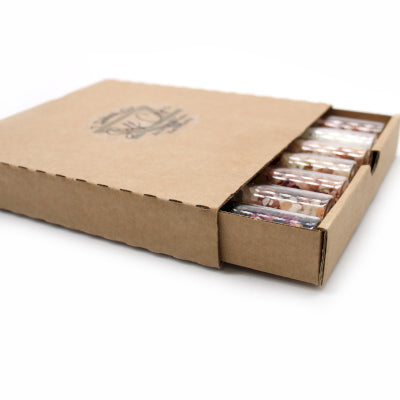 Badesalz Geschenkset mit 7 Glasröhrchen