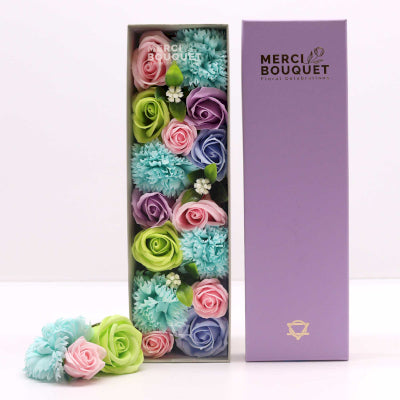 Lange Seifenblumen Geschenkbox Babyglück Blaus