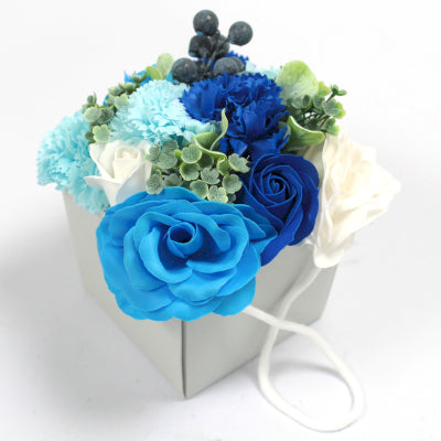 Seifenblumenstrauß Hochzeitsblau