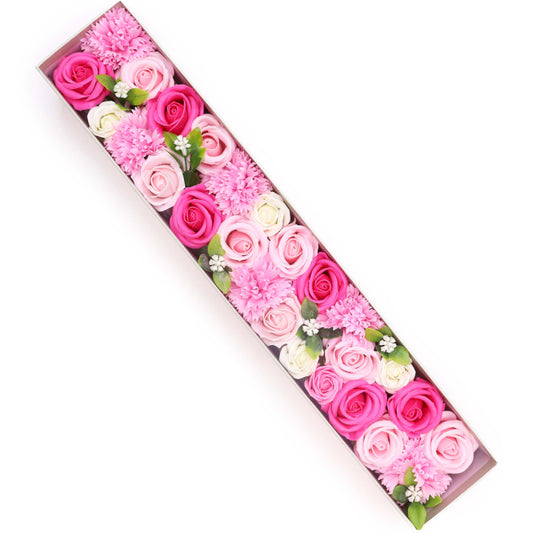 Extralange Seifenblumen Geschenkbox Babyglück Rosas